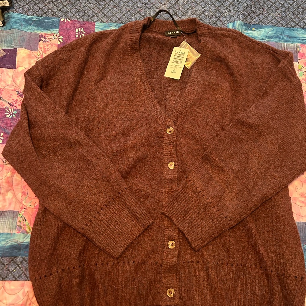 Torrid purple/maroon Cardigan Sweater